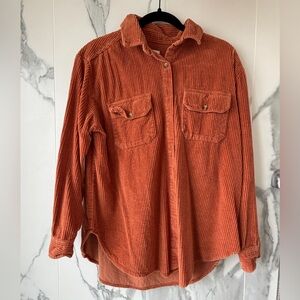 Billabong Rust Corduroy Button-Up Shirt